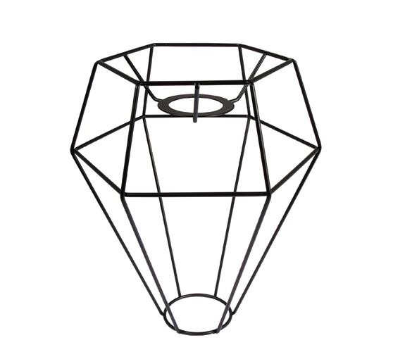 Kovový rám stínidla, černě lakovaný