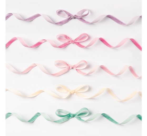 Velvet ribbons pastel