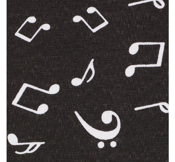 Lněná dekorační tkanina "Noty"