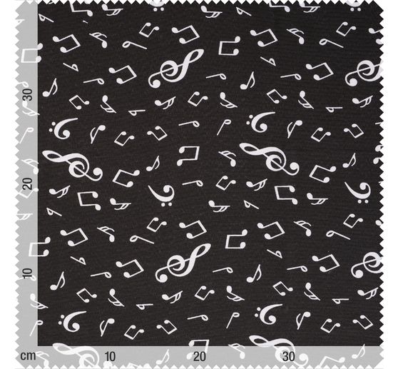 Lněná dekorační tkanina "Noty"