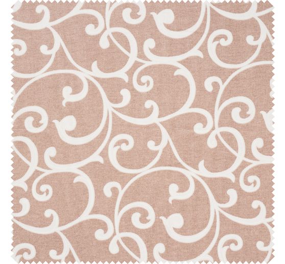 Lněná dekorační tkanina "Diamond- Beige"