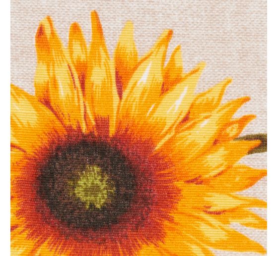 Decoration fabric linen optics "Sunflower"