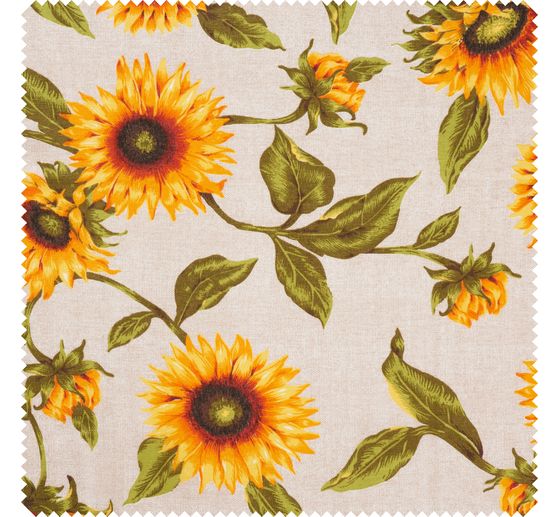 Decoration fabric linen optics "Sunflower"
