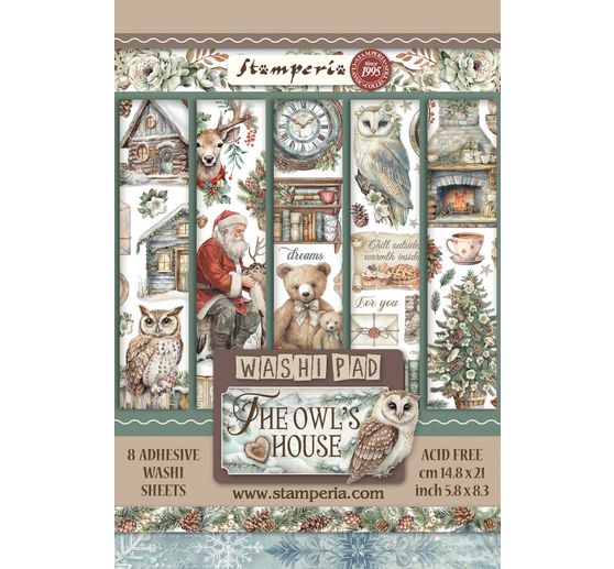 Washi podložka "Soví dům"