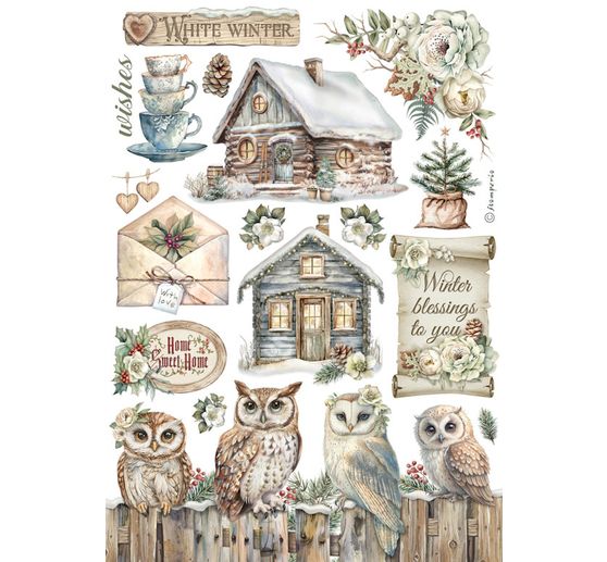 Washi podložka "Soví dům"