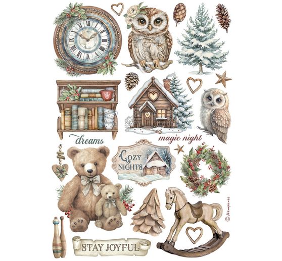 Washi podložka "Soví dům"