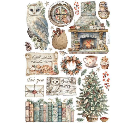 Washi podložka "Soví dům"