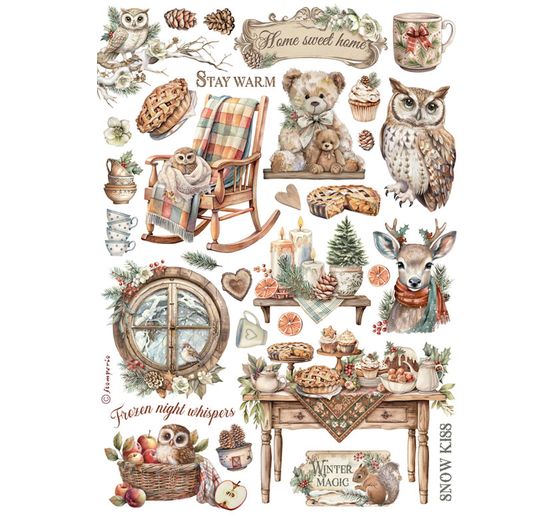 Washi podložka "Soví dům"