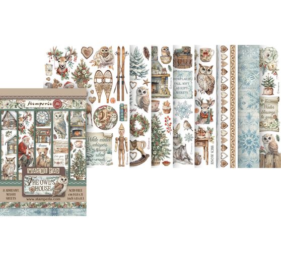 Washi podložka "Soví dům"