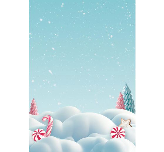 Slámová hedvábí s motivem "Candy Christmas"