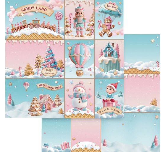 Scrapbook block "Candy Christmas"