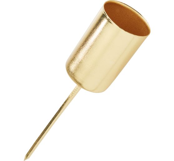 Candle holder with skewer for stick candles