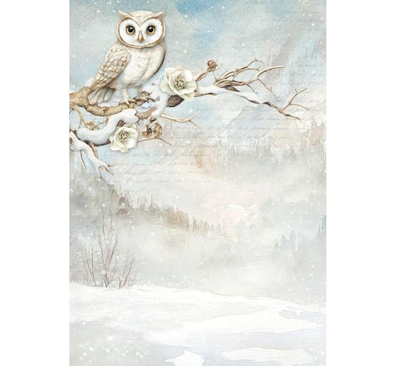 Motif straw silk backgrounds "The Owl's House"