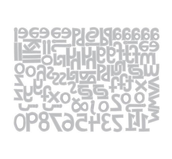 Sizzix Thinlits Punching template "Alphanumeric Cutout Lower by Tim Holtz"