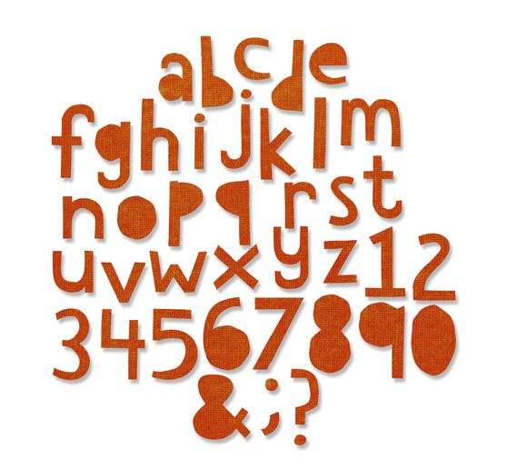 Sizzix Thinlits Punching template "Alphanumeric Cutout Lower by Tim Holtz"