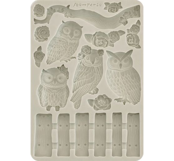 Silicone mould A5 "The Owl's House - Owls and Branch"