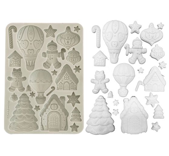 Silikonová forma A5 "Vánoční cukroví - perníčky"