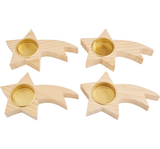 Wooden metal Advent ring "Stars", to put together