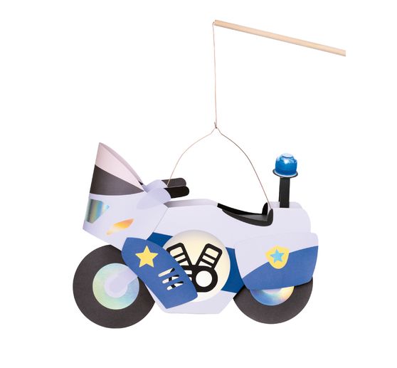 Lanterns handicraft set "Police", incl. 2 LEDs lights