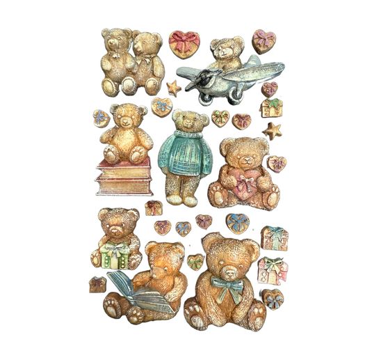 Silicone mould A5 "The Owl's House - Teddy & Bears"