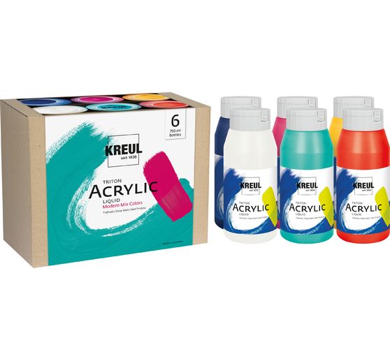 KREUL Triton Acrylic Liquid Set "Modern Mix Colors"