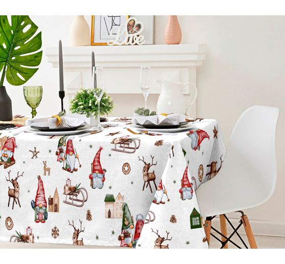 Motif fabric linen optics "Secret Santa world"