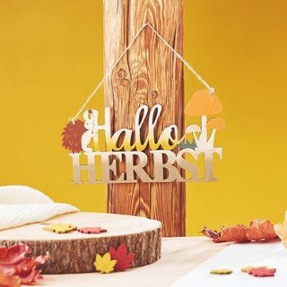 Herbstschild farblich gestalten