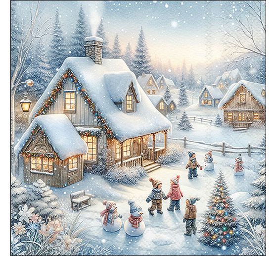 Napkin "Winter In Backyard"