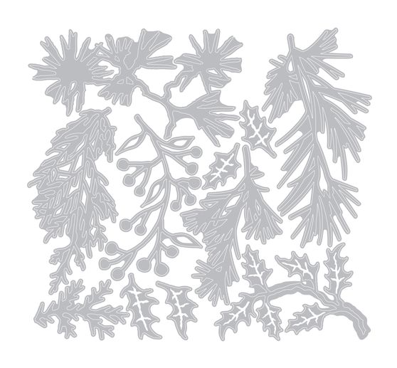 Sizzix Thinlits Punching template "Holiday Greens by Tim Holtz"