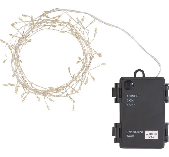 Outdoor LED chain of lights with timer 6/18h, 80 LEDs