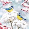 Napkin "Birds In The Snow"