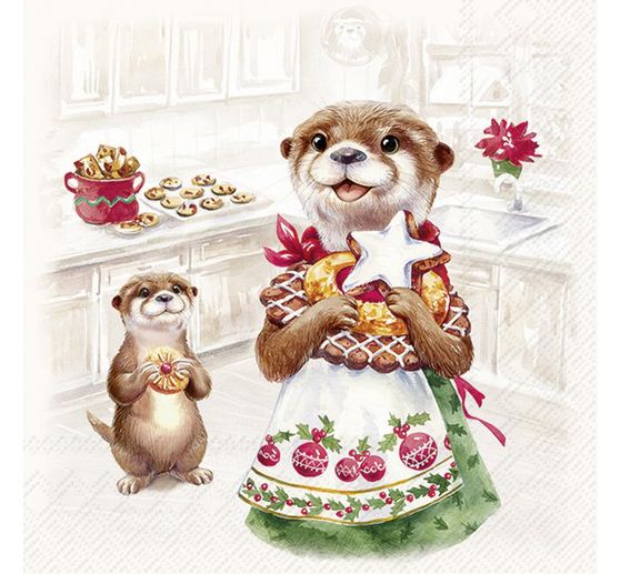 Napkin "Otter Family Baked"