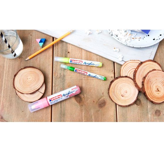 edding 5100 Acrylic "Acrylic marker - Basic", Medium, Set of 5