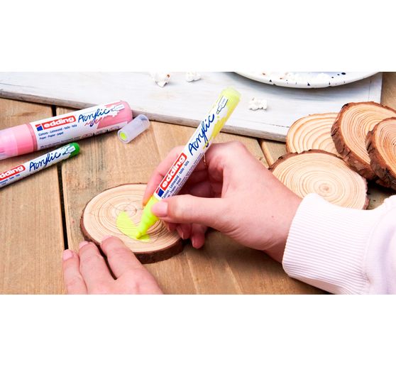 edding 5100 Acrylic "Acrylic marker - Basic", Medium, Set of 5