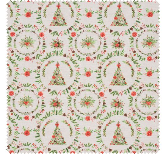Decoration fabric linen optics "Christmas tree"