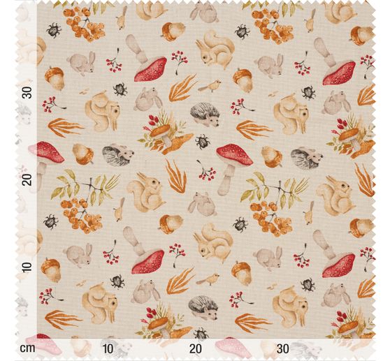 Decoration fabric linen optics "Autumn time"