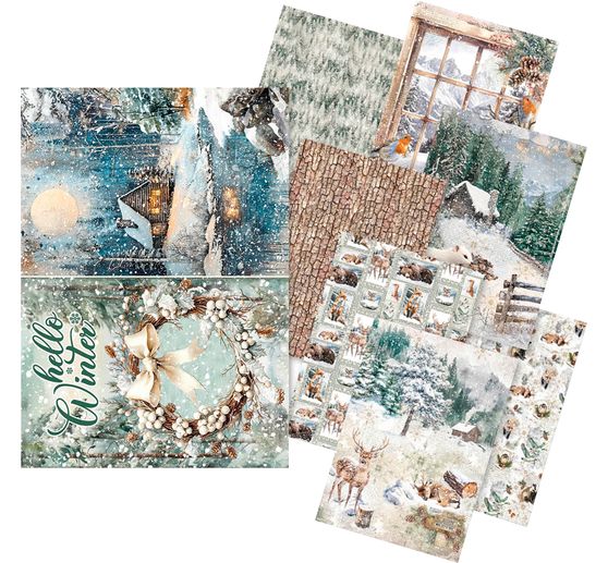 Motif straw silk assortment "Forest Tales", set of 8