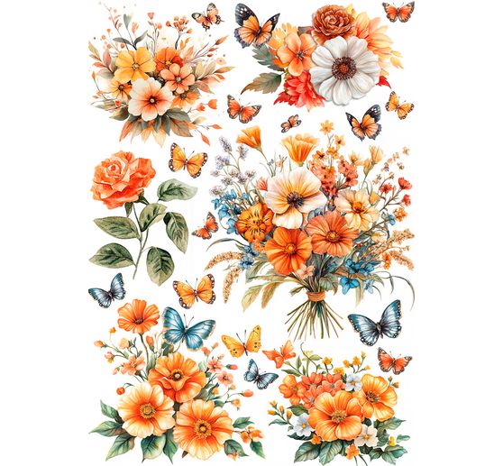 Slámová hedvábí s motivem sortiment "Ahoj podzime", sada 8 ks