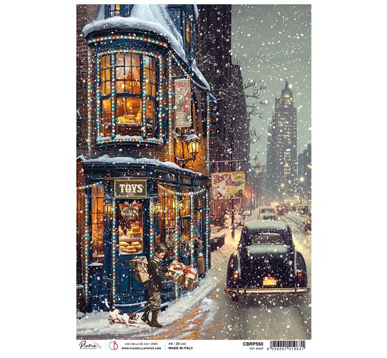 Slámová hedvábí s motivem "Toy Shop"