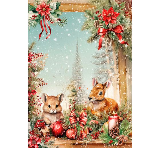 Motif straw silk assortment "Cosy Christmas", set of 8