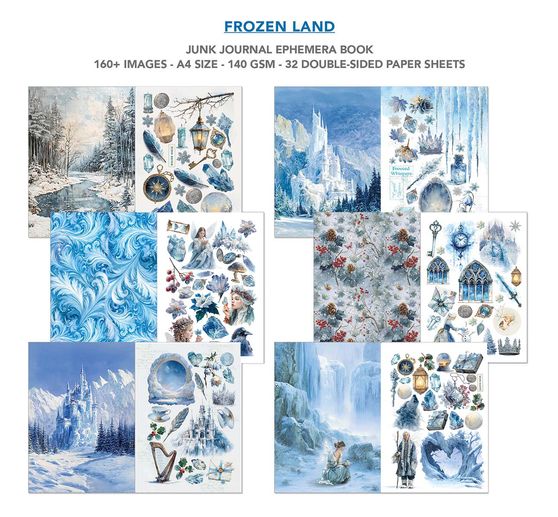 Junk Journal & Ephemera Book "Frozen Land"