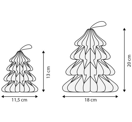 Honeycomb Christmas tree set
