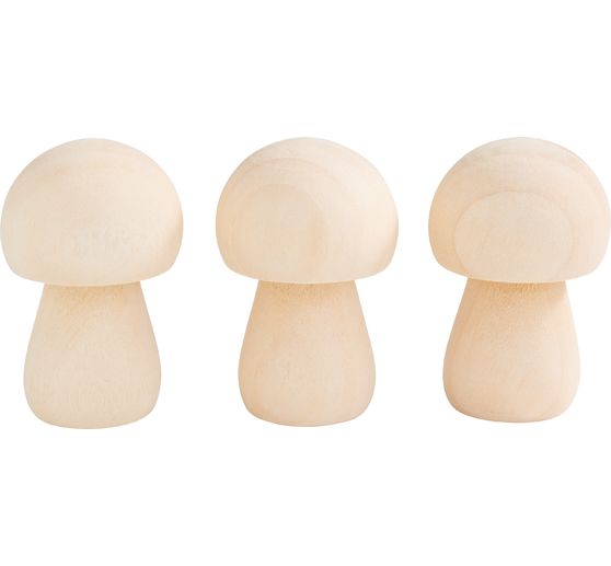 VBS Decorative mushroom "Steini", 3 pieces