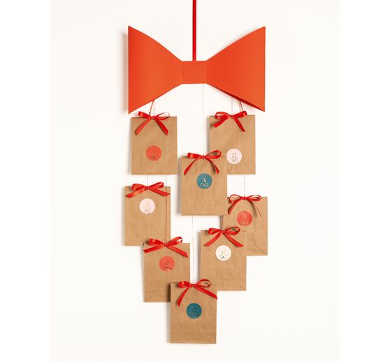 Samolepky do adventního kalendáře "Kulaté mašle"