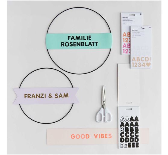 Sticker block "Alphabet", Black/Gold