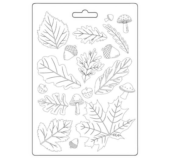 Soft modelling mould A5 "Whispering Woods - Leaves"