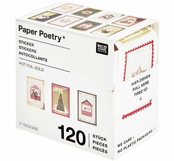 Sticker roll "Christmas post stamps"