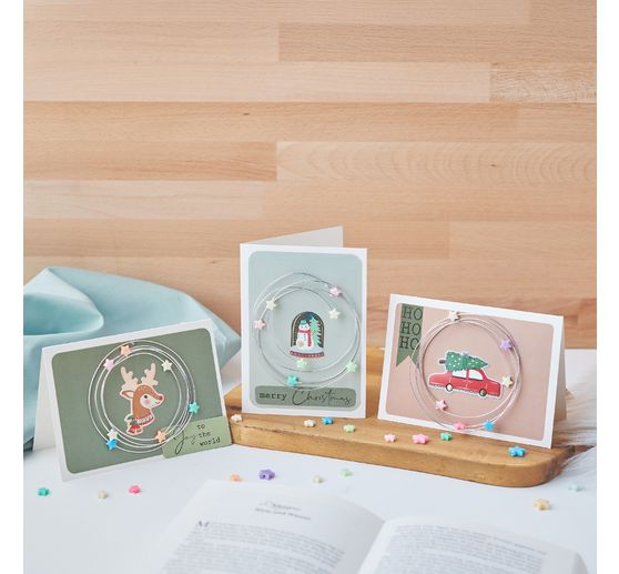 VBS Double cards with envelopes "Cream", 50 pieces