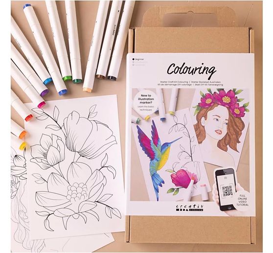 Starter set coloring "drawing marker"