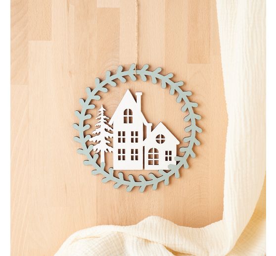 VBS Dřevěné věnce "Domečky"